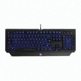 Клавиатура проводная игровая GEMBIRD KB-G300L, USB, 104 клавиши, с подсветкой, черная