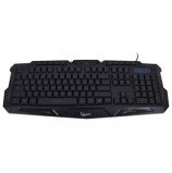 Клавиатура проводная игровая GEMBIRD KB-G11L, USB, 104 клавиши + 9 дополнительных клавиш, подсветка 3 цвета, черная