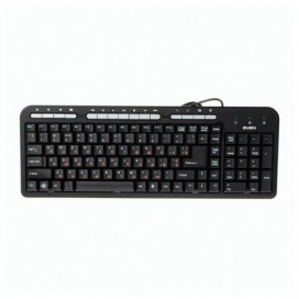 Клавиатура проводная SVEN Standard 309M, USB, 104 клавиши + 15 дополнительных клавиш, мультимедийная, черная, SV-03100309UB
