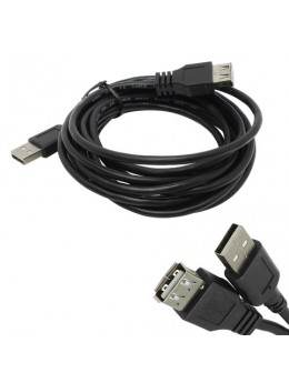 Кабель-удлинитель USB 2.0, 5 м SVEN, M-F, 1 фильтр, для подключения периферии, SV-015671