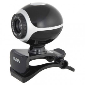 Веб-камера SVEN IC-300 HD, 0,3 Мп, микрофон, USB 2.0, регулируемое крепление, черный, SV-0602IC300
