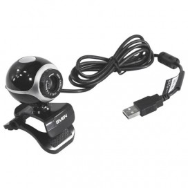 Веб-камера SVEN IC-300 HD, 0,3 Мп, микрофон, USB 2.0, регулируемое крепление, черный, SV-0602IC300