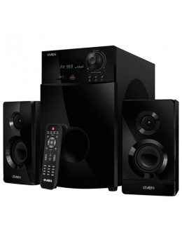 Колонки компьютерные SVEN AC MS-2100, 2.1, 80 Вт, часы, FM-тюнер, дерево, черные, SV-012236 Колонки компьютерные SVEN AC MS-2100, 2.1, 80 Вт, часы, FM-тюнер, дерево, черные, SV-012236