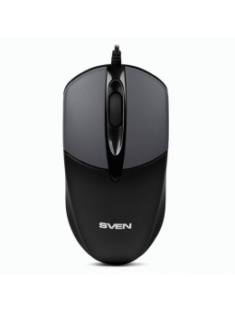 Мышь проводная SVEN RX-112, USB, 2 кнопки + 1 колесо-кнопка, оптическая, серая, SV-03200112UG