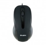 Мышь проводная SVEN RX-170, USB, 2 кнопки + 1 колесо-кнопка, оптическая, чёрная, SV-03200170UB