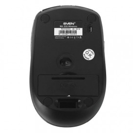 Мышь беспроводная SVEN RX-335, 3 кнопки + 1 колесо-кнопка, оптическая, черная, SV-03200335W