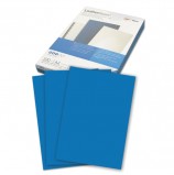 Обложки картонные для переплета А4, КОМПЛЕКТ 100 шт., тиснение под кожу, синие, GBC (Англия) 'LeatherGrain', 040020/4401981