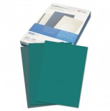 Обложки картонные для переплета А4, КОМПЛЕКТ 100 шт., тиснение под кожу, зеленые, GBC (Англия) 'LeatherGrain', CE040045
