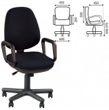 Кресло офисное 'Comfort GTP' с подлокотниками, черное ZT-25