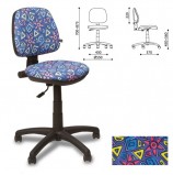 Кресло детское 'Swift GTS', без подлокотников, синее с рисунком, SwiftGTS YN-590