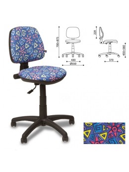 Кресло детское 'Swift GTS', без подлокотников, синее с рисунком, SwiftGTS YN-590