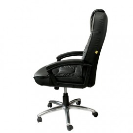 Кресло офисное 'Джаз New', СН 418, кожа, хром, черное