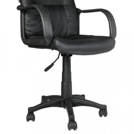 Кресло BRABIX 'Hit MG-300', с подлокотниками, экокожа, черное, 530864