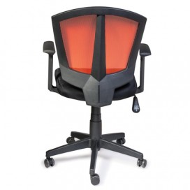 Кресло BRABIX 'Diamond MG-301', с подлокотниками, комбинированное, черное/оранжевое, 530866