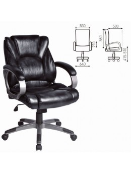 Кресло офисное BRABIX 'Eldorado EX-504', экокожа, черное, 530874