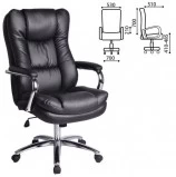 Кресло офисное BRABIX PREMIUM 'Amadeus EX-507', экокожа, хром, черное, 530879