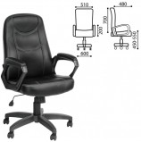 Кресло офисное 'Стандарт', CH 511, кожзам, черное