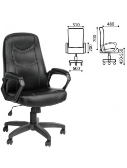Кресло офисное 'Стандарт', CH 511, кожзам, черное