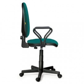 Кресло 'Престиж', регулируемая спинка, с подлокотниками, зеленое