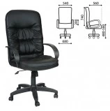 Кресло офисное 'Лидер', СН 416, кожзам, черное