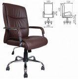 Кресло офисное BRABIX 'Space EX-508', экокожа, хром, коричневое, 531164