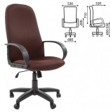 Кресло офисное 'Фаворит', СН 279, высокая спинка, с подлокотниками, темно-коричневое