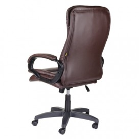 Кресло офисное 'Силуэт', экокожа, коричневое