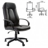 Кресло офисное BRABIX 'Strike EX-525', экокожа черная, 531382
