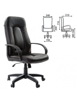 Кресло офисное BRABIX 'Strike EX-525', экокожа черная, 531382