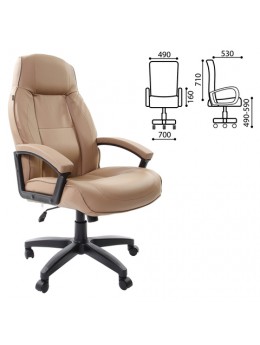 Кресло офисное BRABIX 'Formula EX-537', экокожа, песочное, 531390