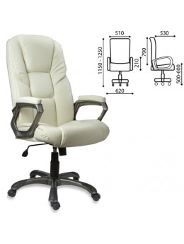 Кресло офисное BRABIX 'Titan EX-579', экокожа, бежевое, 531399