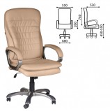 Кресло офисное BRABIX 'Omega EX-589', экокожа, песочное, 531402