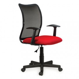 Кресло BRABIX 'Spring MG-307', с подлокотниками, комбинированное красное/черное TW, 531405