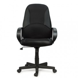 Кресло офисное BRABIX 'City EX-512', кожзаменитель черный, ткань черная, TW, 531407