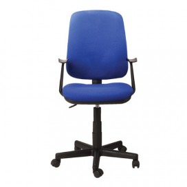 Кресло BRABIX 'Basic MG-310', с подлокотниками, синее, KB-12, 531413