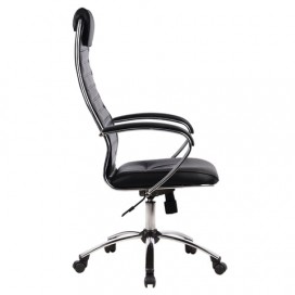 Кресло офисное МЕТТА 'BC-5CH', перфорированная кожа, хром, черное