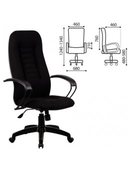 Кресло офисное МЕТТА 'BP-2PL', ткань, черное