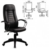 Кресло офисное МЕТТА 'BP-2PL', перфорированная кожа, черное