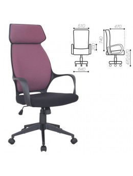 Кресло офисное BRABIX PREMIUM 'Galaxy EX-519', ткань, черное/терракотовое, 531570