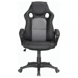 Кресло офисное BRABIX 'Rider Plus EX-544', комфорт, экокожа, черное/серое, 531582