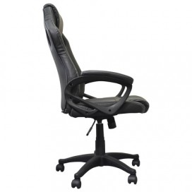 Кресло офисное BRABIX 'Rider Plus EX-544', комфорт, экокожа, черное/серое, 531582
