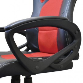 Кресло офисное BRABIX 'Rider EX-544', экокожа черная/ткань красная, 531583