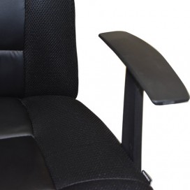 Кресло офисное BRABIX 'Fusion EX-560', экокожа/ткань, хром, черное, 531581