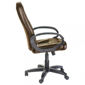 Кресло офисное 'Канц', экокожа, коричневое