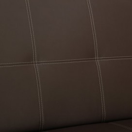 Диван мягкий раскладной 'Модесто', 1900х900х820 мм, экокожа, коричневый