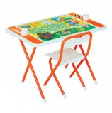 Стол детский + стул ДЭМИ 'Винни-пух', рост 3, складной, с пеналом, оранжевый каркас