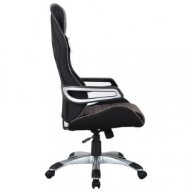 Кресло компьютерное BRABIX 'Techno GM-002', ткань, черное/серое, вставки белые