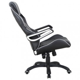 Кресло компьютерное BRABIX 'Techno Pro GM-003', экокожа, черное/серое, вставки серые