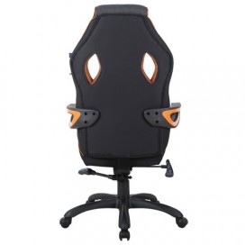 Кресло компьютерное BRABIX 'Techno Pro GM-003', ткань, черное/серое, вставки оранжевые
