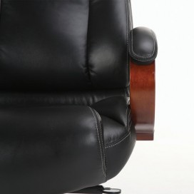 Кресло офисное BRABIX PREMIUM 'Infinity EX-707', дерево, натуральная кожа, черное